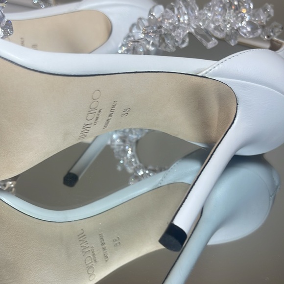 Jimmy Choo Maisel 100 Crystal Embellished heeled sandals sz 38 - Picture 12 of 17